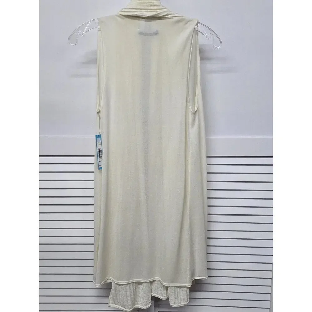 Alice + Olivia Women's Soft White Drape Front Long Cardigan XS NWT $297 - Picture 7 of 7